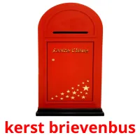 kerst brievenbus flashcards illustrate