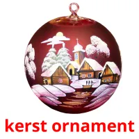 kerst ornament flashcards illustrate