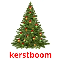 kerstboom flashcards illustrate