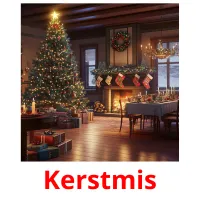 Kerstmis flashcards illustrate