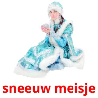 sneeuw meisje flashcards illustrate