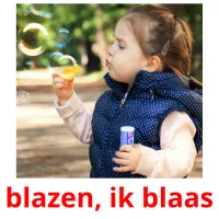 blazen, ik blaas flashcards illustrate