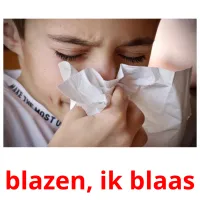 blazen, ik blaas flashcards illustrate