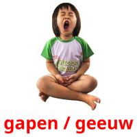 gapen / geeuw flashcards illustrate