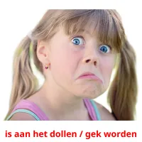 is aan het dollen / gek worden Bildkarteikarten