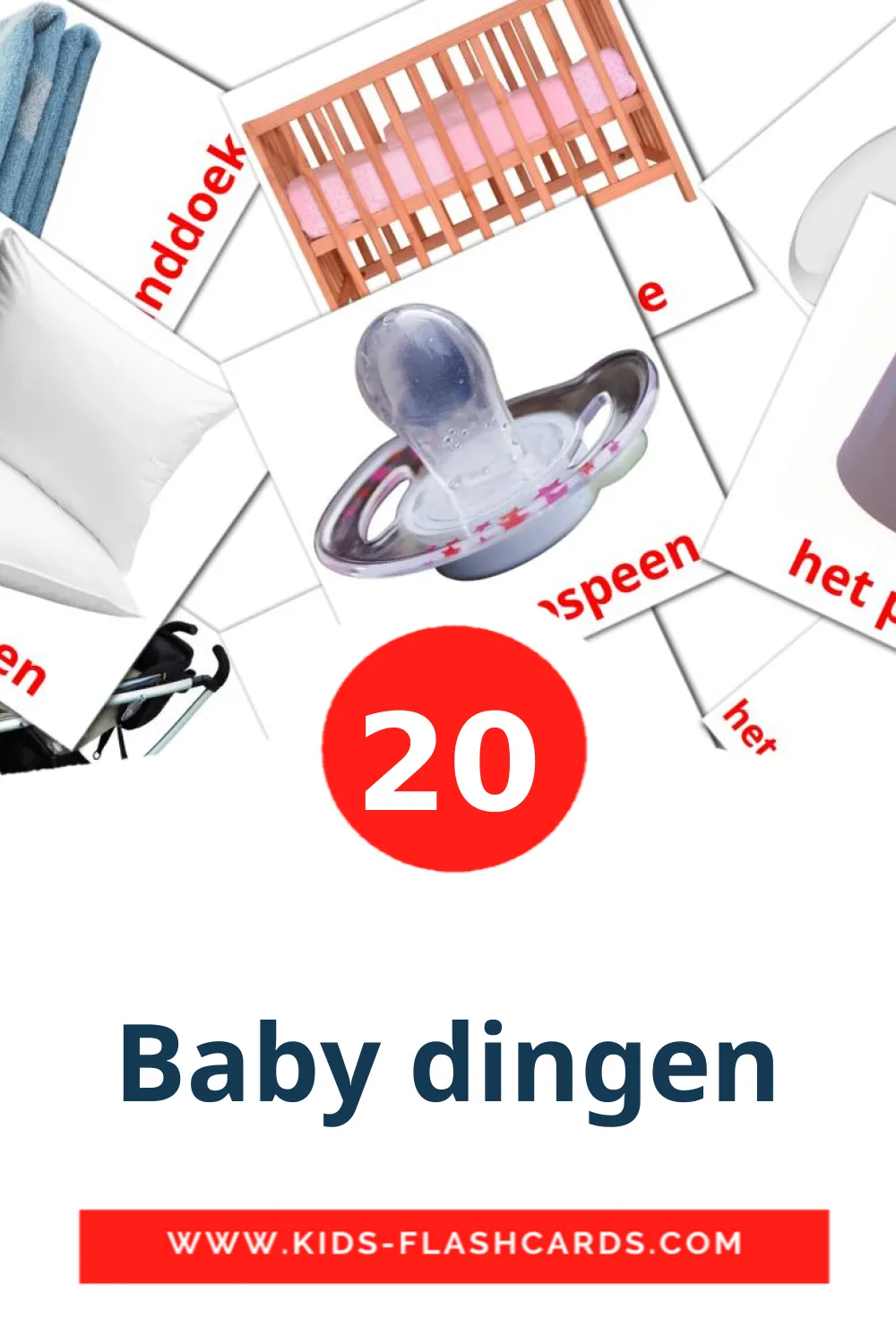 20 carte illustrate di Baby dingen per la scuola materna in olandese