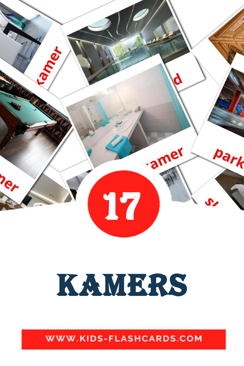 17 Kamers Picture Cards for Kindergarden in dutch