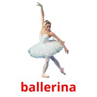 ballerina flashcards illustrate