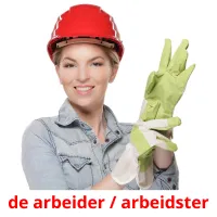 de arbeider / arbeidster cartes flash