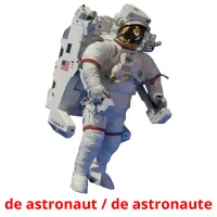 de astronaut / de astronaute flashcards illustrate