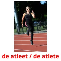 de atleet / de atlete flashcards illustrate