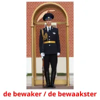 de bewaker / de bewaakster flashcards illustrate