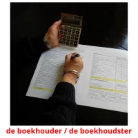 de boekhouder / de boekhoudster flashcards illustrate