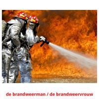 de brandweerman / de brandweervrouw cartões com imagens