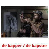 de kapper / de kapster flashcards illustrate