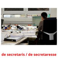 de secretaris / de secretaresse flashcards illustrate