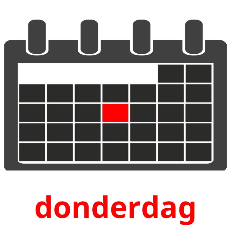donderdag picture flashcards
