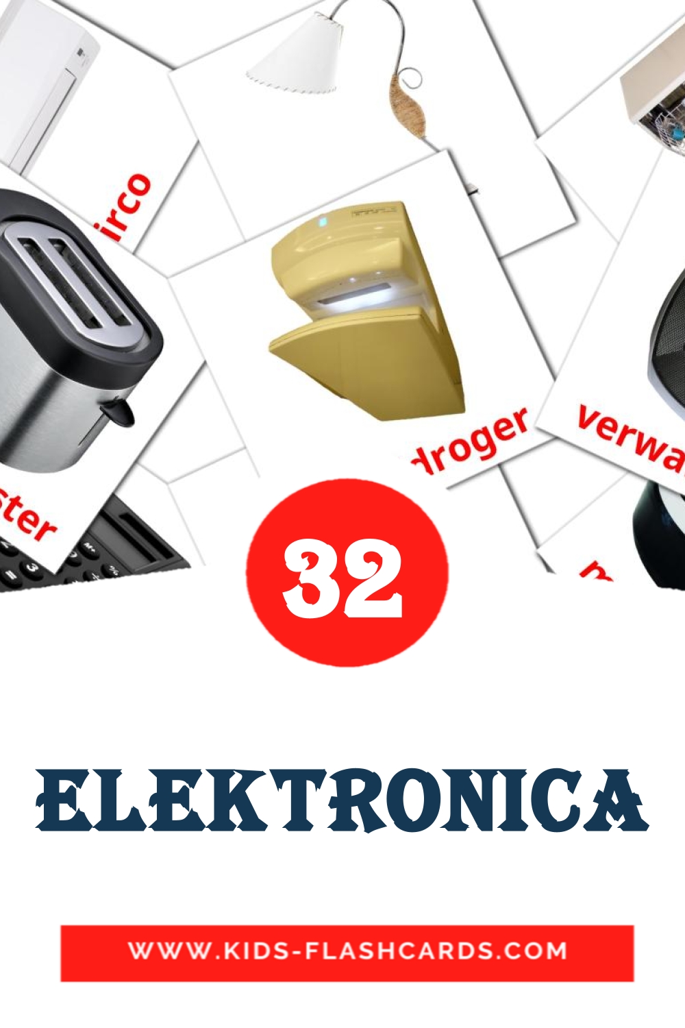 32 Elektronica Picture Cards for Kindergarden in dutch