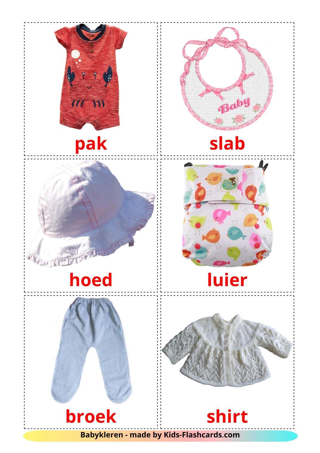 Kinderkleidung - 12 kostenlose, druckbare Holländisch Flashcards 