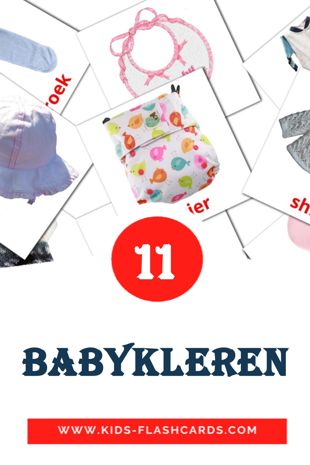 Kleren на нидерландcком для Детского Сада (12 карточек)