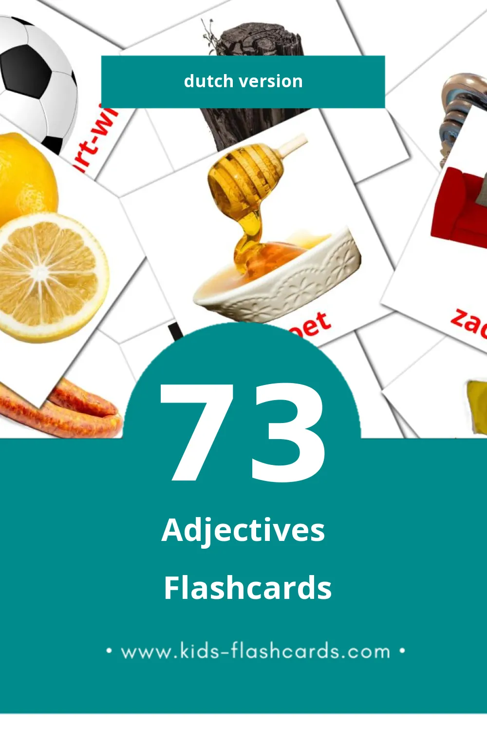 Visual Adjectieven Flashcards for Toddlers (73 cards in Dutch)