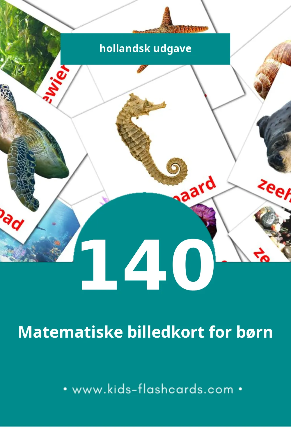 Visuelle billedkort for børn om Dieren til småbørn (140 kort på Hollandsk)