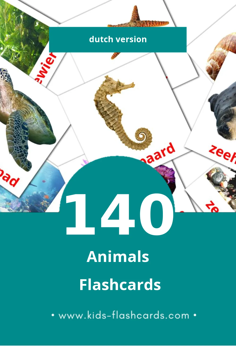 Visual Dieren Flashcards for Toddlers (140 cards in Dutch)