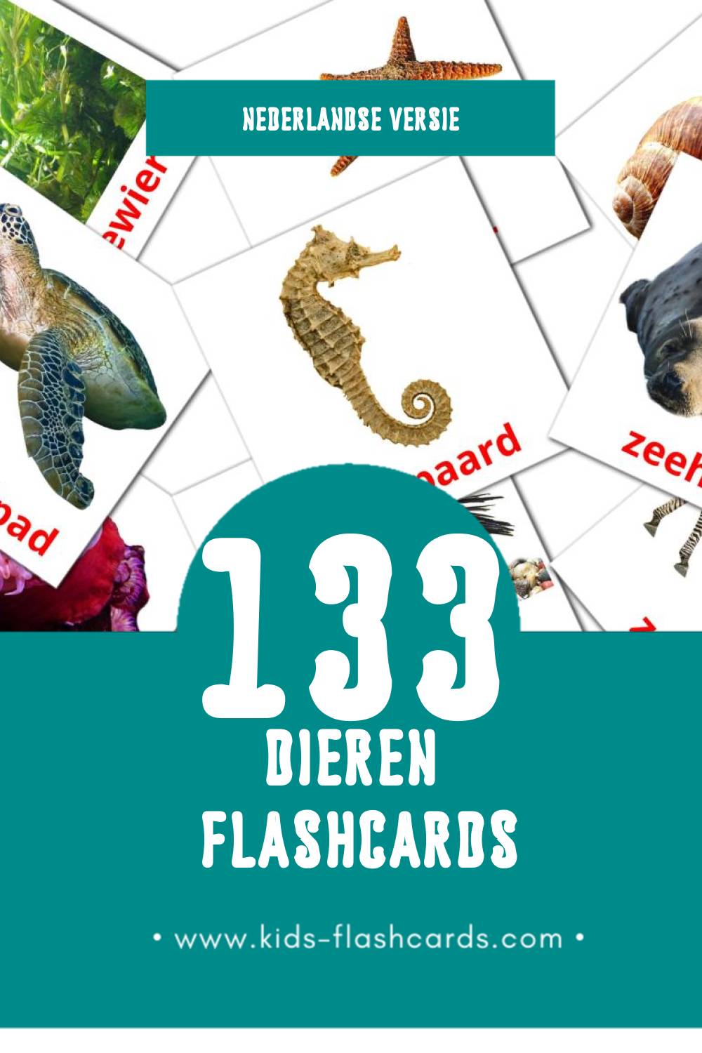 Visuele Dieren Flashcards voor Kleuters (133 kaarten in het Nederlands)