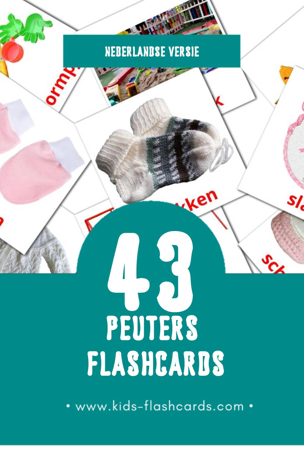 Visuele Peuters Flashcards voor Kleuters (43 kaarten in het Nederlands)