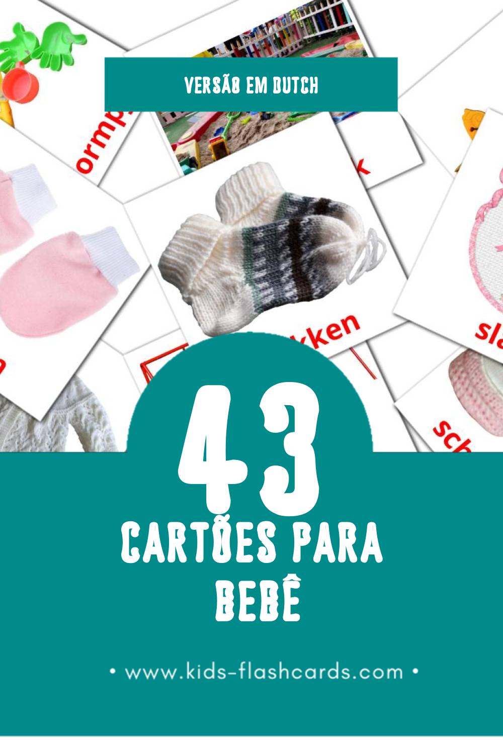 Flashcards de Peuters Visuais para Toddlers (43 cartões em Dutch)