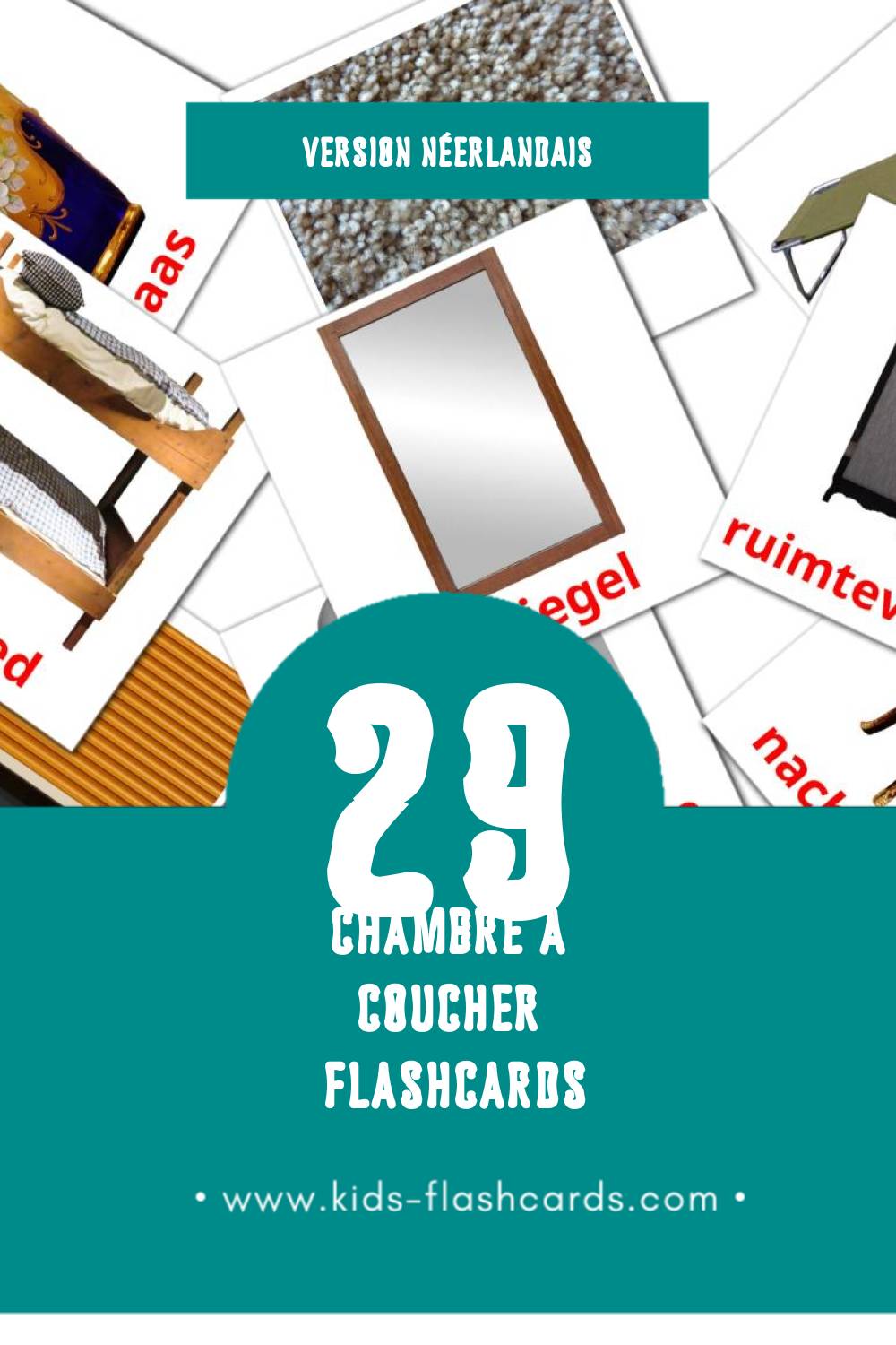 Flashcards Visual Slaapkamer pour les tout-petits (15 cartes en Néerlandais)