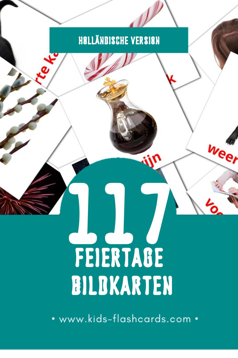 Visual Vakantie Flashcards für Kleinkinder (117 Karten in Holländisch)
