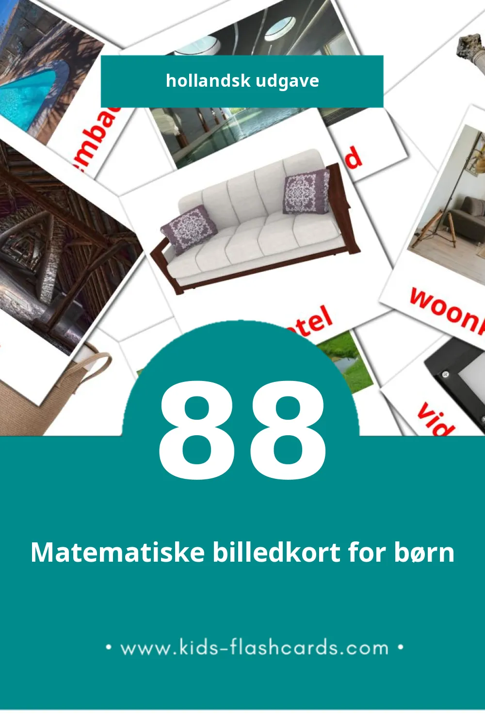 Visuelle billedkort for børn om Huis til småbørn (88 kort på Hollandsk)