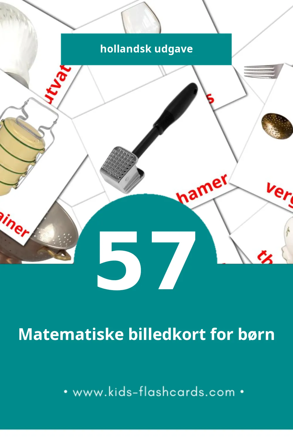 Visuelle billedkort for børn om Keuken til småbørn (57 kort på Hollandsk)