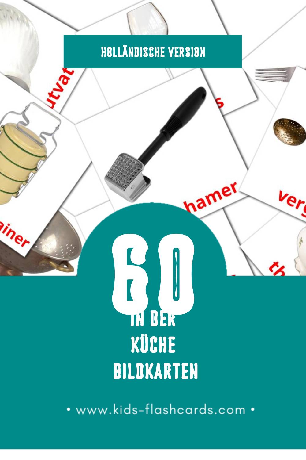 Visual Keuken Flashcards für Kleinkinder (29 Karten in Holländisch)