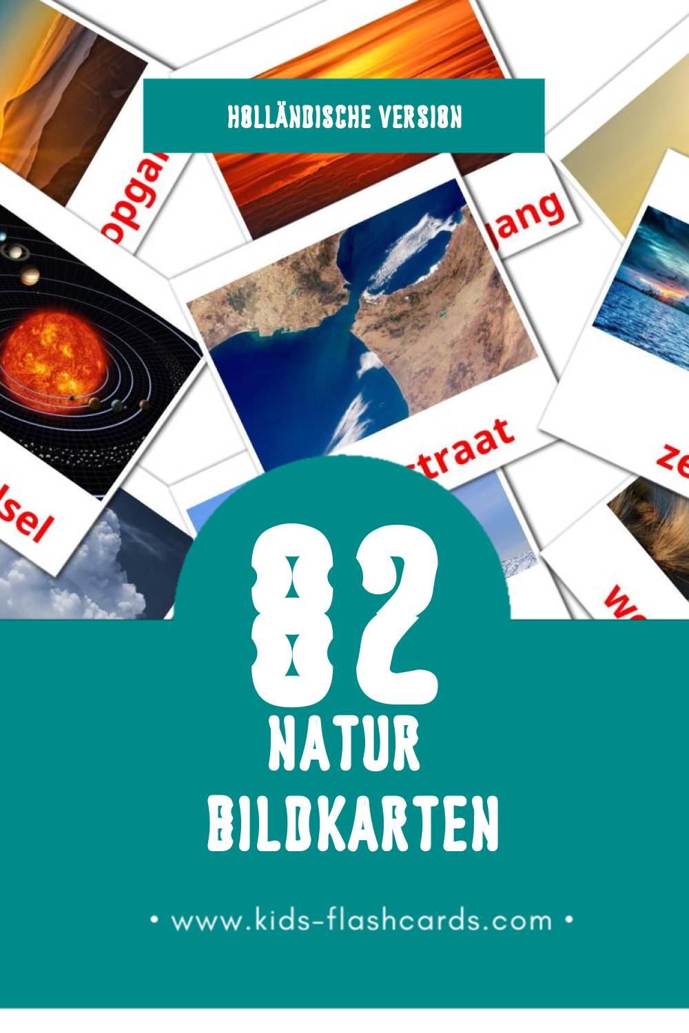 Visual Natuur Flashcards für Kleinkinder (31 Karten in Holländisch)