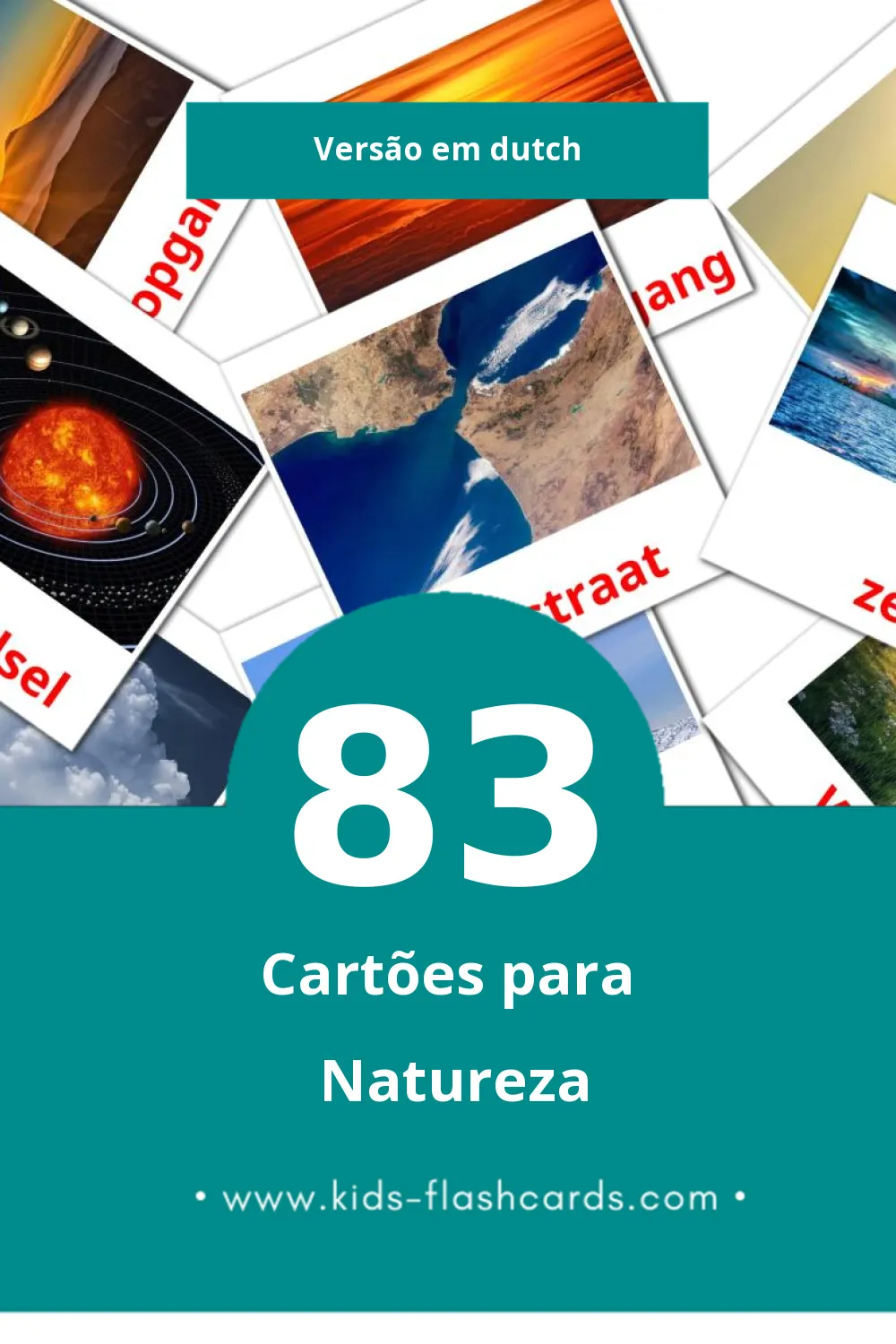 Flashcards de Natuur Visuais para Toddlers (83 cartões em Dutch)