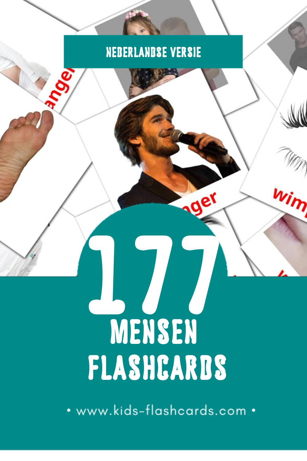 Visuele Mensen Flashcards voor Kleuters (177 kaarten in het Nederlands)