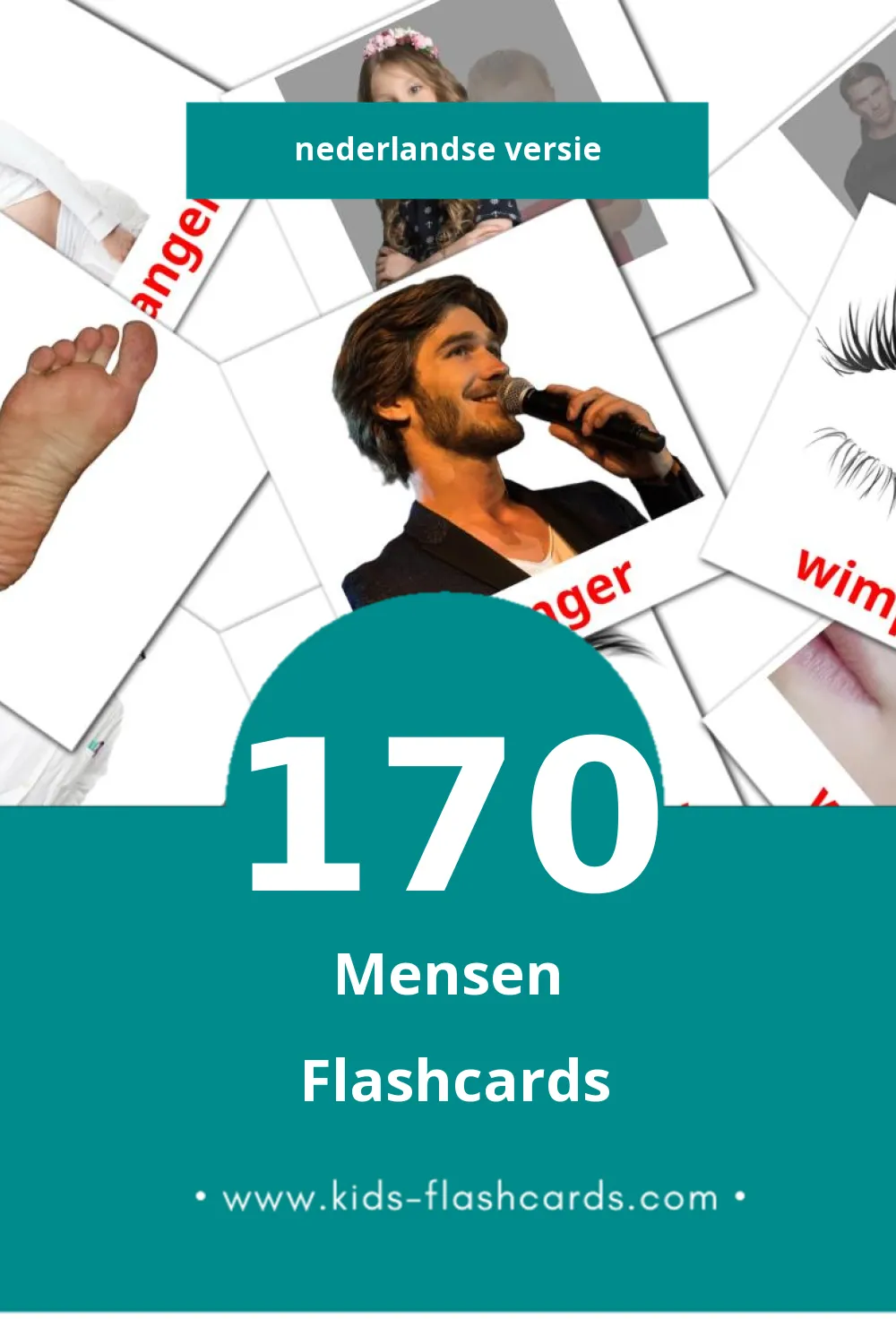 Visuele Mensen Flashcards voor Kleuters (170 kaarten in het Nederlands)