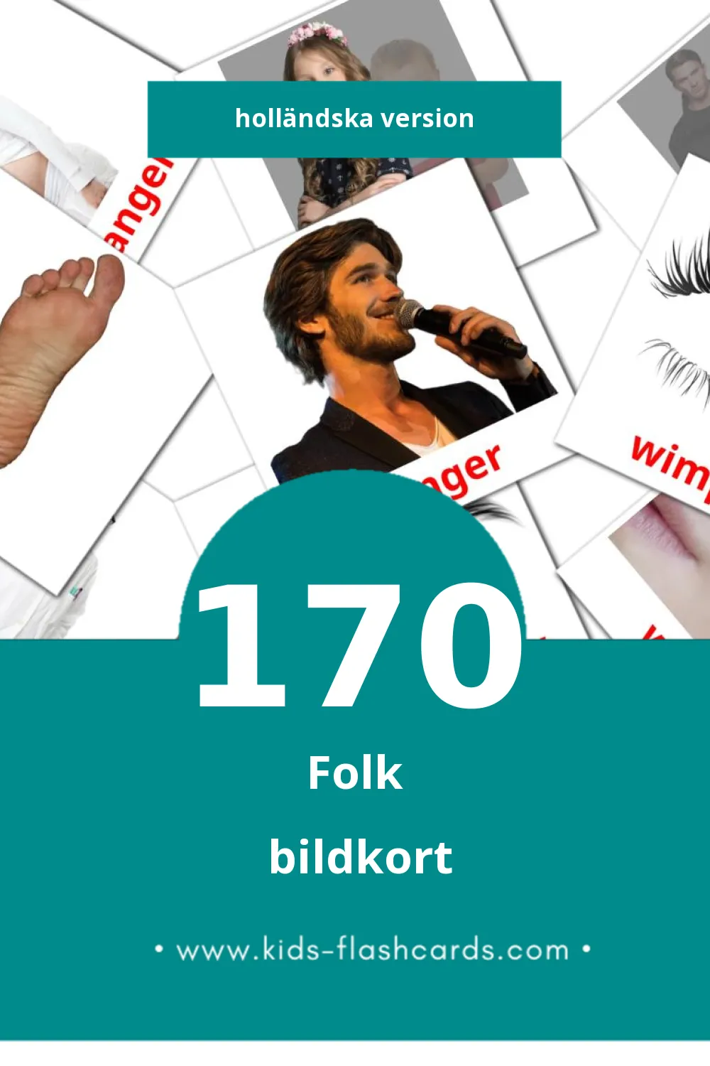 Visuella Mensen för småbarn (170 bildkort för barn på Holländska)