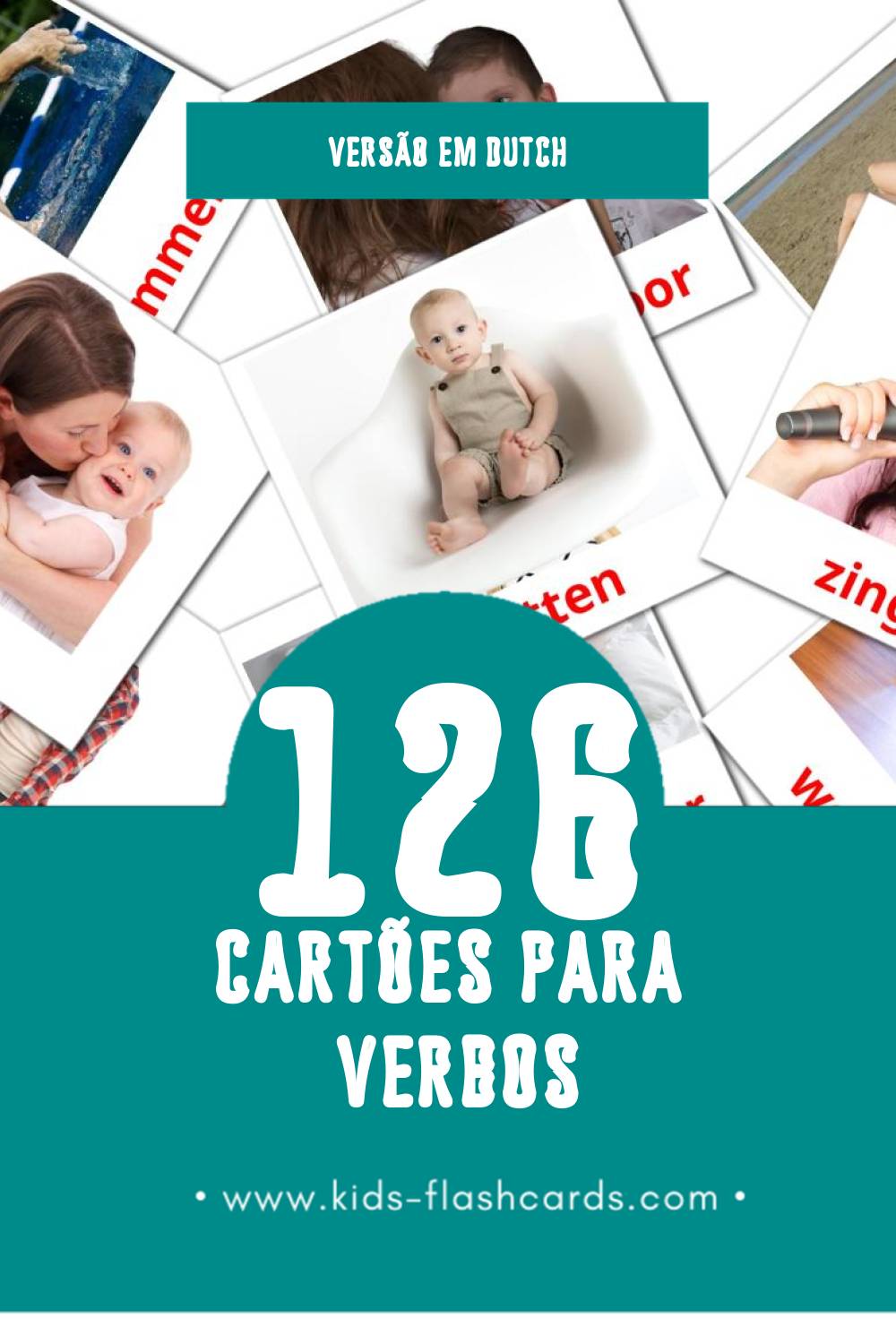 Flashcards de Werkwoorden Visuais para Toddlers (126 cartões em Dutch)