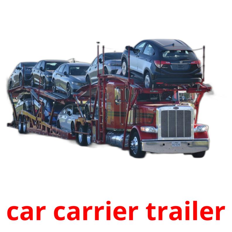 car carrier trailer picture flashcards