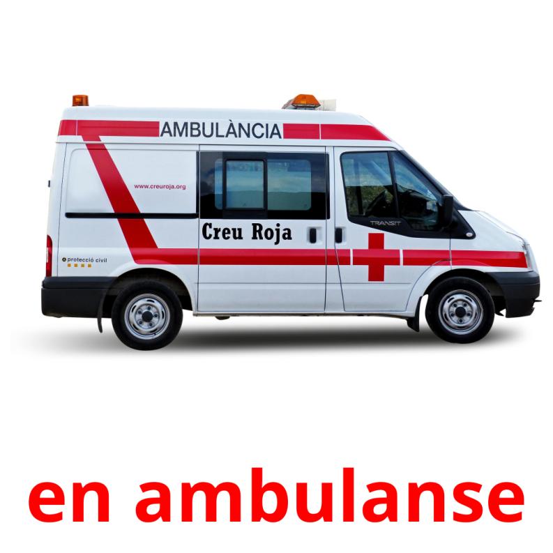 en ambulanse picture flashcards