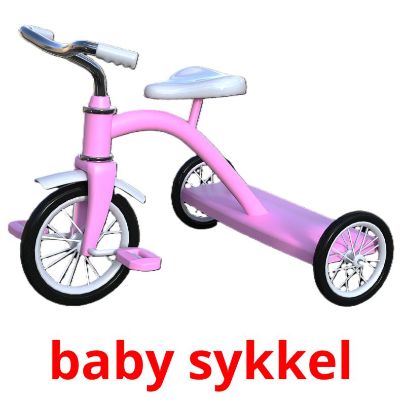 baby sykkel picture flashcards