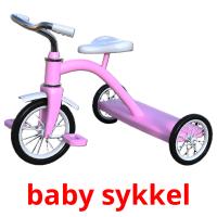baby sykkel flashcards illustrate