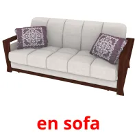 en sofa cartões com imagens