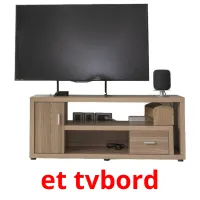 et tvbord cartões com imagens