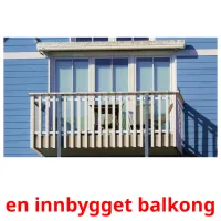 en innbygget balkong cartões com imagens