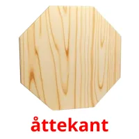 åttekant cartões com imagens