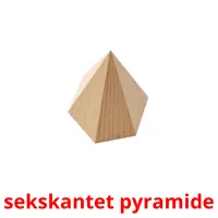 sekskantet pyramide cartões com imagens